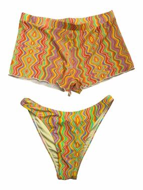 Kendall + Kylie Retro Bikini Bottom and Shorts Set